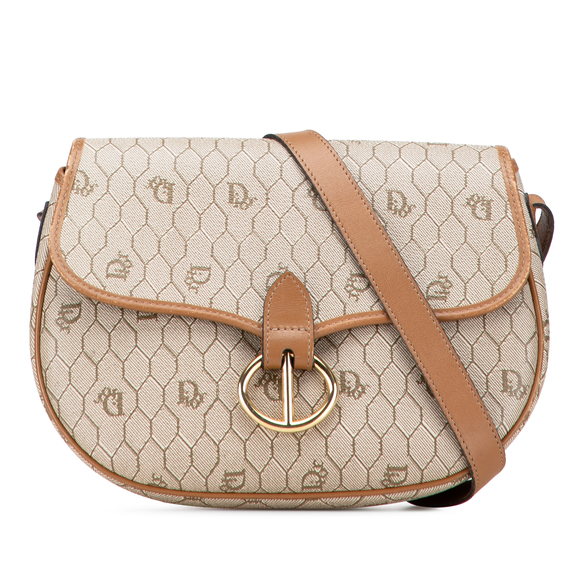 Pre-Loved Dior Honeycomb Coated Canvas Crossbody - Picture 1 of 10